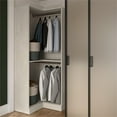 thumbnail image 4 of Pemberly Row 36" Corner Engineered Wood Closet Organizer in Linen White Oak, 4 of 8