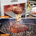 thumbnail image 3 of Big Horn Outdoor Silver Tabletop Propane Gas Grill with Adjustable Grill Grate, 3 of 11