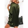 thumbnail image 4 of Ekouaer Satin Pajamas for Women Short Sleeve Silk Pajama Sets Soft Sleepwear Top with Causal Pj Shorts, 4 of 5