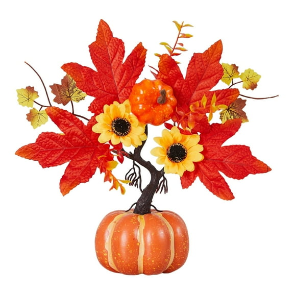 A Halloween Decoration Simulation Pumpkin Ornament - Halloween Simulation Pumpkin Tree Decoration Autumns Thanksgiving Halloween Home Decorations Dining Table Living Room Flower Ornaments