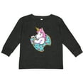 thumbnail image 3 of Inktastic Unicorn Donut Boys or Girls Long Sleeve Toddler T-Shirt, 3 of 5