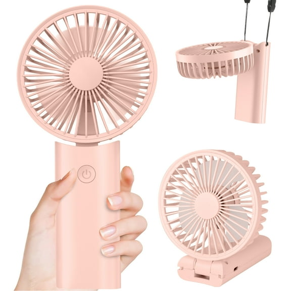 Bilivry Handheld Fan with Lanyard Base ,Type-C, for Girls Women Kids, Travel, Outdoor Indoor Office