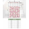 thumbnail image 6 of No Hook Shower Curtain with Snap in Liner, Christmas Pink Santa Claus Xmas Tree Hotel Shower Curtains for Bathroom, Washable Shower Curtain Liner Set with Mesh Top Window, 72"x72", 6 of 6