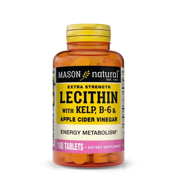 Mason Natural Extra Strength Lecithin with Kelp, B-6 & Apple Cider Vinegar