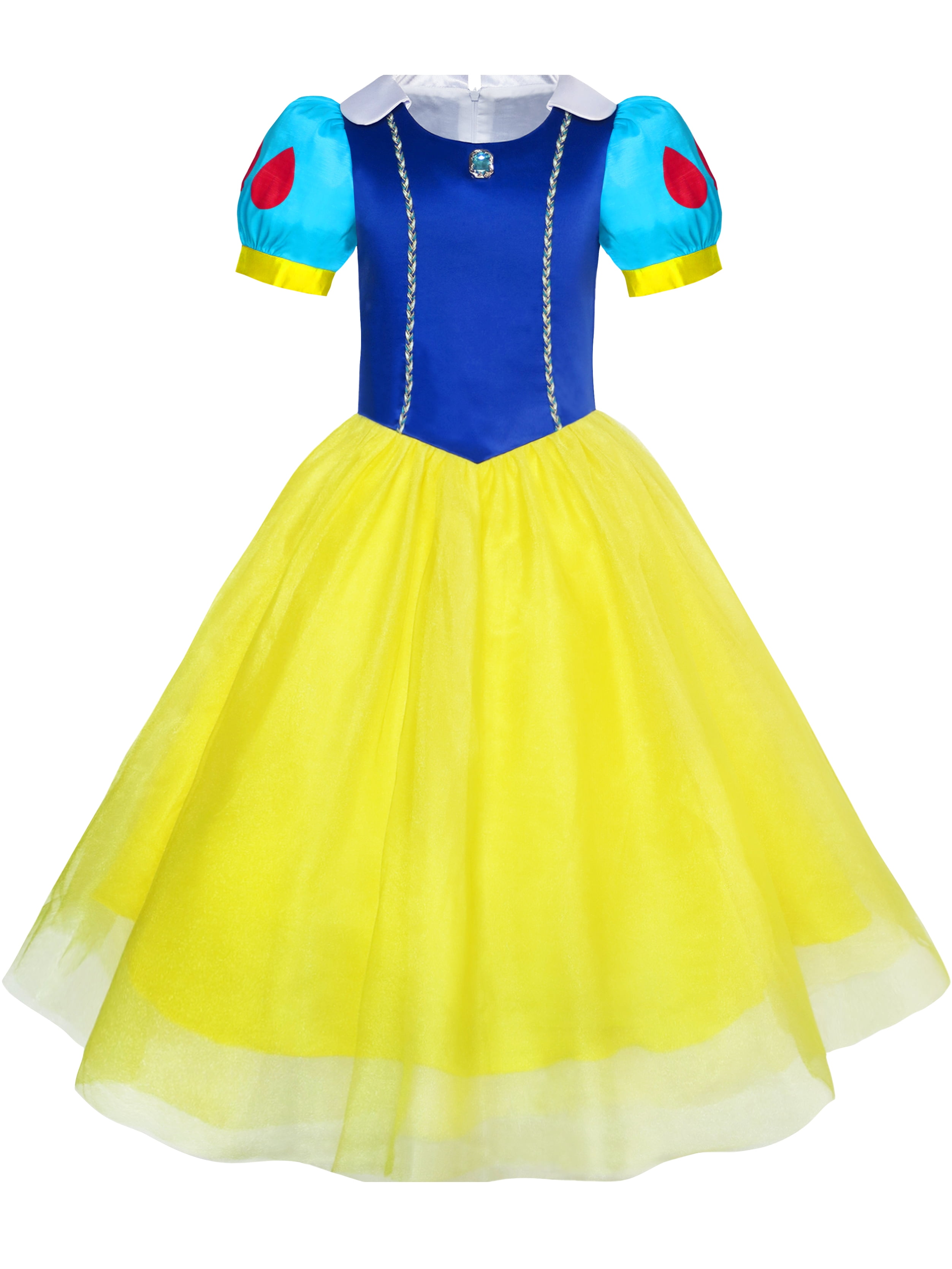Girls Dress Snow White Princess Cartoon Mermaid Party Costume Ball 4 - Girls Dress Snow White Princess Cartoon Mermaid Party Costume Ball 4 -