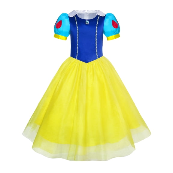 Girls Dress Snow White Princess Cartoon Mermaid Party Costume Ball 3