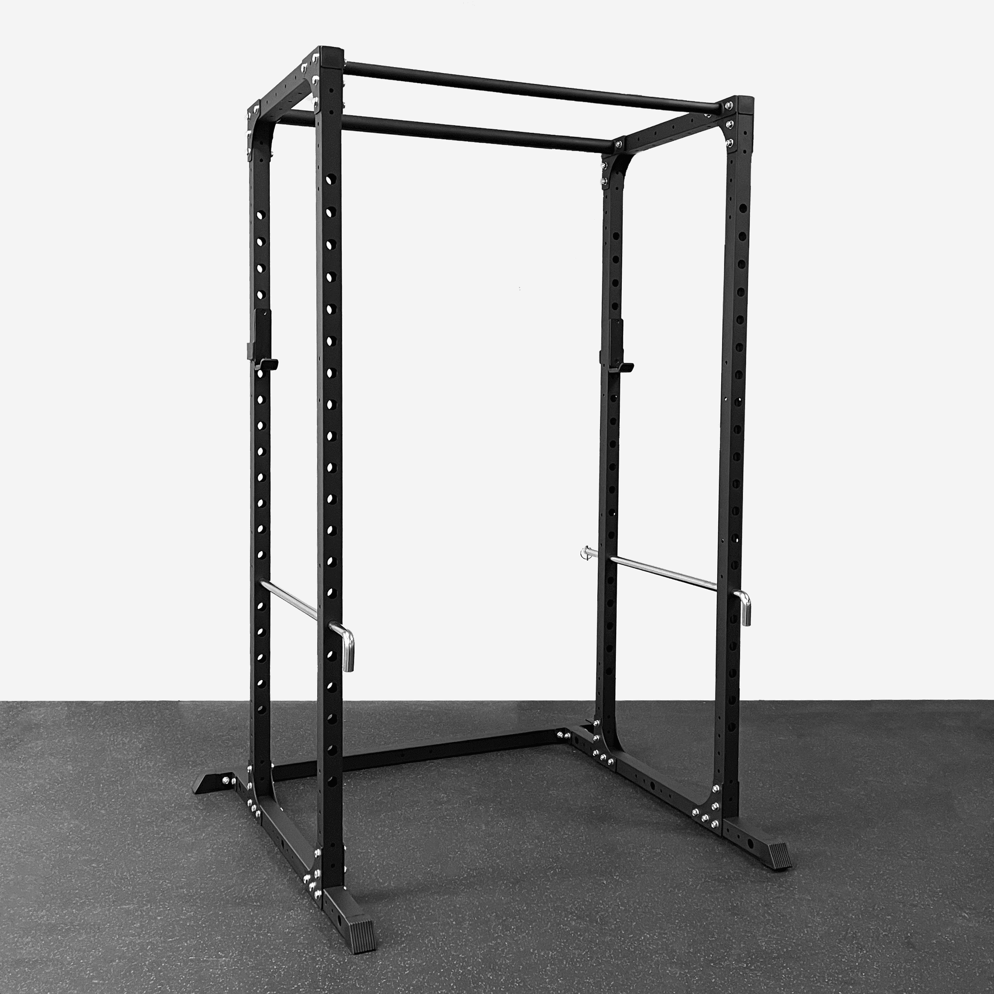 Nexo Power Rack 4x4 Power Cage - Workout Station Home Gym for Weightlifting Powerlifting and Strength Training with J Hooks and Spotter Pins