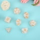 thumbnail image 5 of Juego de 7 piezas de dados de juego de mesa de varios lados con rayas de perlas duraderas de material acrílico ecológico para ocio familiar (rayas de perlas blancas), 5 of 7