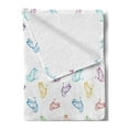 thumbnail image 2 of Butterfly Soft Flannel Fleece Blanket, Doodle Style Various Animals Rainbow Colored Abstract Line Creatures Dotted Wings, Cozy Plush for Indoor and Outdoor Use, 60" x 80", Multicolor, by Ambesonne, 2 of 5