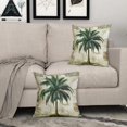 thumbnail image 3 of Tropical Palm Tree Pillow Covers 16x16 Inch Vintage Green Banana Leaf Outdoor Decorative Throw Pillow Covers Set of 2 Rustic Pillowcases Farmhouse Cotton Linen Cushion Covers for Couch Bed Sofa Decor, 3 of 6