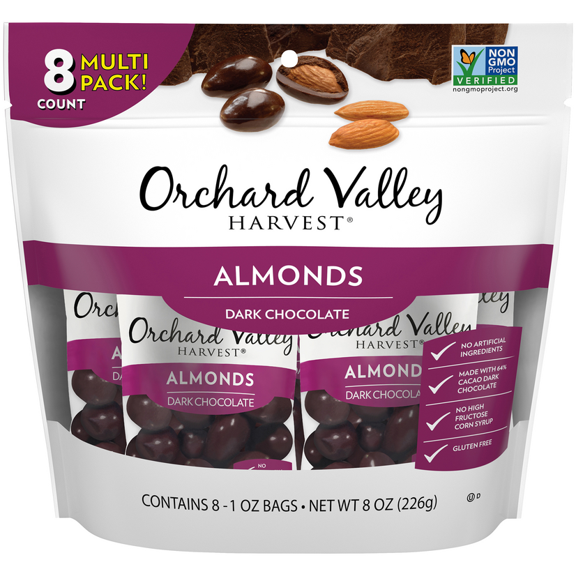 Orchard Valley Harvest Dark Chocolate Almonds 81 oz Bags