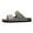 Gray, variant on Mens Cork Sandals Suede Leather Slip on Outdoor Slippers with Adjustable Buckle