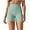 C-Mint Green, variant on Workout Biker Shorts Women Solid Color High Waisted Tummy Control Nylon Booty Workout Shorts for Yoga Dance Sky Blue