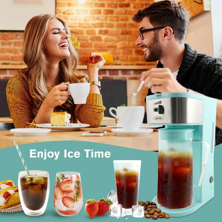 Mr. Coffee 3-Quart Iced Tea and Iced Coffee Maker, Blue