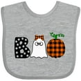 thumbnail image 3 of Inktastic Boo Halloween Ghost and Plaid Pumpkin Boys or Girls Baby Bib, 3 of 4