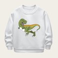 thumbnail image 2 of Odeerbi Toddler Boys Girls Fleece Lined Crewneck Sweatshirts Glow in The Dark Winter Thermal Sweatshirt Children Luminous Print Sweatshirt Long Sleeve Tops Toddler Clothes White, 2 of 4