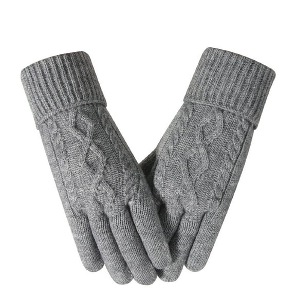 PureCasa Womens Winter Gloves - Gift for Women Gloves for Cold Weather, Warm Fleece Lined Glove, Elastic Cuff Knit Glove