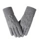 thumbnail image 2 of Guantes de invierno para mujer, de lana tejida, cálidos, de cinco dedos, de terciopelo y gruesos, con pantalla táctil. Imprescindible para el invierno., 2 of 3