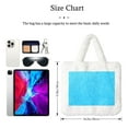 thumbnail image 3 of Yiaed Sky Blue Glitter Print Fluffy Shoulder Bag Plush Bags Women Ladies Tote Bag Fluffy White Furry Purse Handbag for Autumn and Winter, 3 of 7