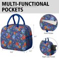 thumbnail image 6 of Womens Pioneer Flower Floral Print Pattern Lunch Box for Work,Insulated Lunch Bag for Women,Loncheras Para Mujer,Leakproof Adult Lunch Bag for Work,Beach,Travel,Picnic,Camping, 6 of 7