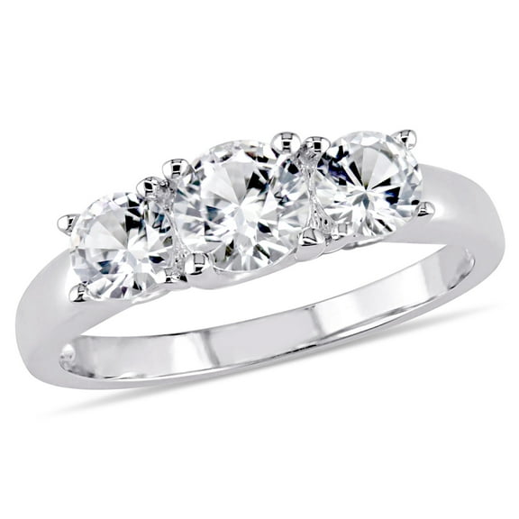 Everly Women's Created Sapphire 10K White Gold Engagement Ring