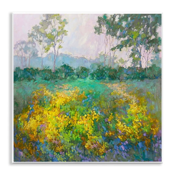 Stupell Industries Complex Meadow Terrain Landscape & Nature Painting Unframed Art Print Wall Art, 12 x 12