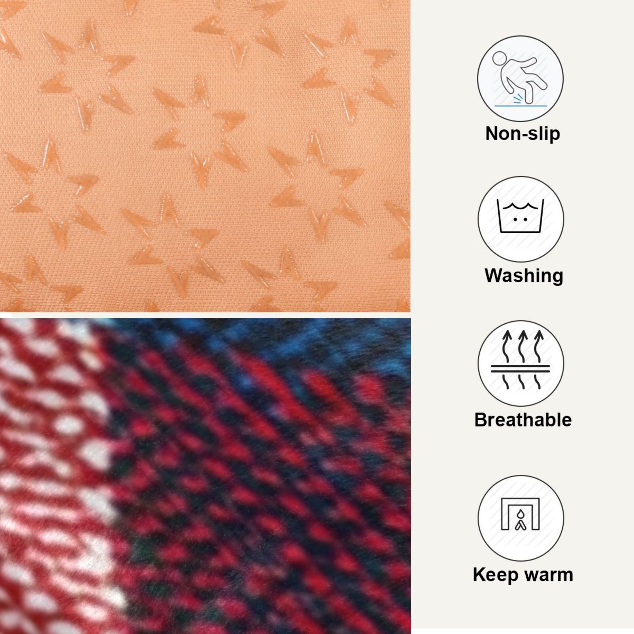 Cozy Mat Pet Bed Indoor Outdoor Warm Soft For Cat Dog Puppy(S/M) Tartan Pattern with Blue Accents