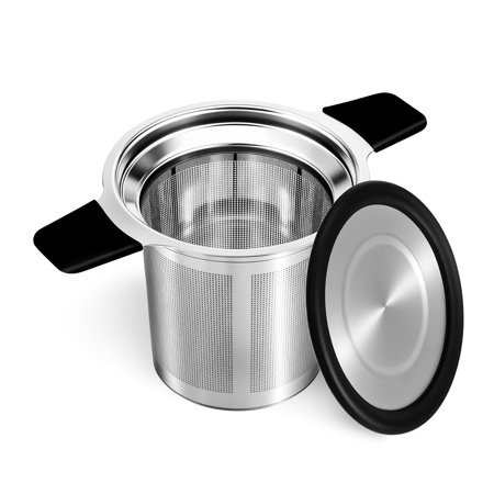 Tifanso Stainless Steel Tea Infuser Steeper Strainer For Loose Leaf Tea Fine Mesh Reusable Diffusers Ball Bag Filter Holder With Heat Proof Handles For Teapots Mugs Cups