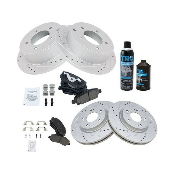Front and Rear Brake Pad and Rotor Kit - Compatible with 2011 - 2014 Chrysler 200 2012 2013