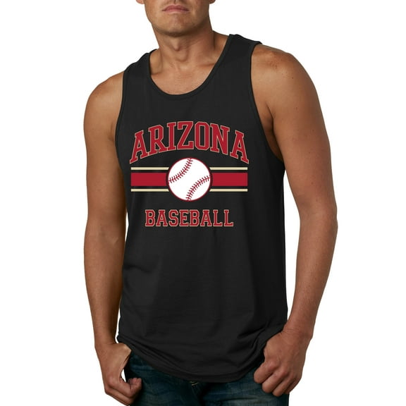 Wild Bobby City of Arizona Baseball Fantasy Fan Sports Men's Tank Top, Black, Small