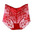 thumbnail image 3 of Culotte String Taille Haute Sans Coutures en Dentelle Jacquard pour Femmes, Confortable et Stylée, Culottes Transparentes, 3 of 3