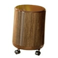 thumbnail image 2 of deevoka Trash Can with Lid Round Stylish Waste Basket for Living Room Study Bathroom With Wheels, 2 of 9