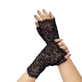 thumbnail image 4 of Grofry 4 Pair Gloves Half Fingers Lace See-through Hollow Out Flower Embroidery Elastic Bride Wedding Prom Party Decorative Gloves, 4 of 7