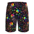 thumbnail image 6 of Disketp Men'S Swim Trunks Hawaiian Breathable Surf Beach Swimsuits Mesh Lining Beach Shorts With Pockets-Rainbow Jellyfishes, 6 of 9