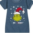 thumbnail image 3 of Dr. Seuss - The Grinch Naughty Or Nice - Toddler And Youth Girls Fleece Dress, 3 of 5