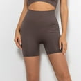thumbnail image 4 of nerohusy Womens Bike Shorts,Women's Workout Shorts High Waisted Compression Yoga Spandex Volleyball Biker Shorts for Women Seamless Fitness Yoga Shorts,Brown,XL, 4 of 9