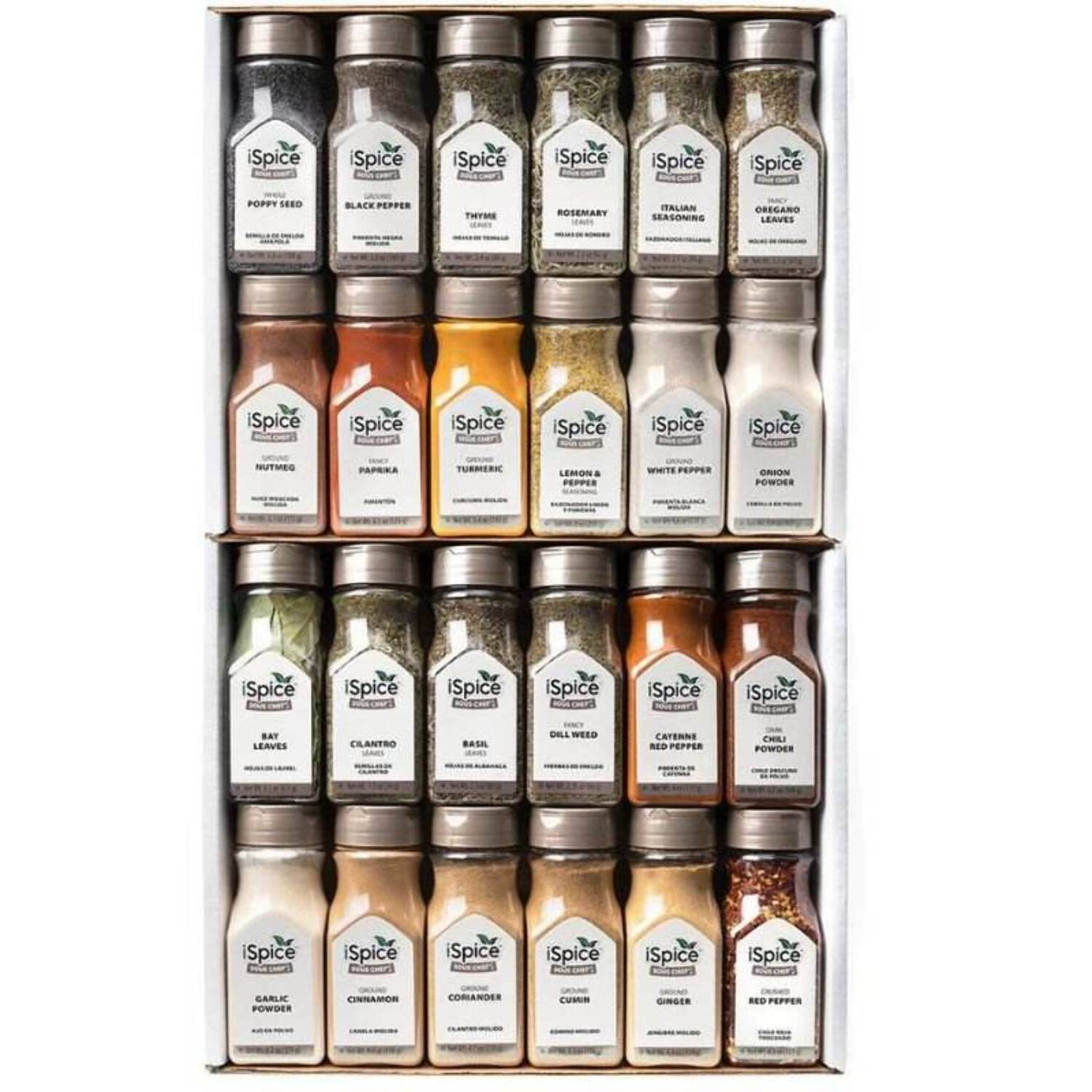 iSpice | 24 Pack of Spice and Herbs | Kitchen Fusion | Mixed Spices  Seasonings Gift Set | Kosher