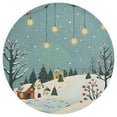 thumbnail image 3 of Ryvnso Christmas Snowflakes Winter Landscape Round Plate Mats Dining Table Placemat Set of 4 for Holiday Decoration, 3 of 7