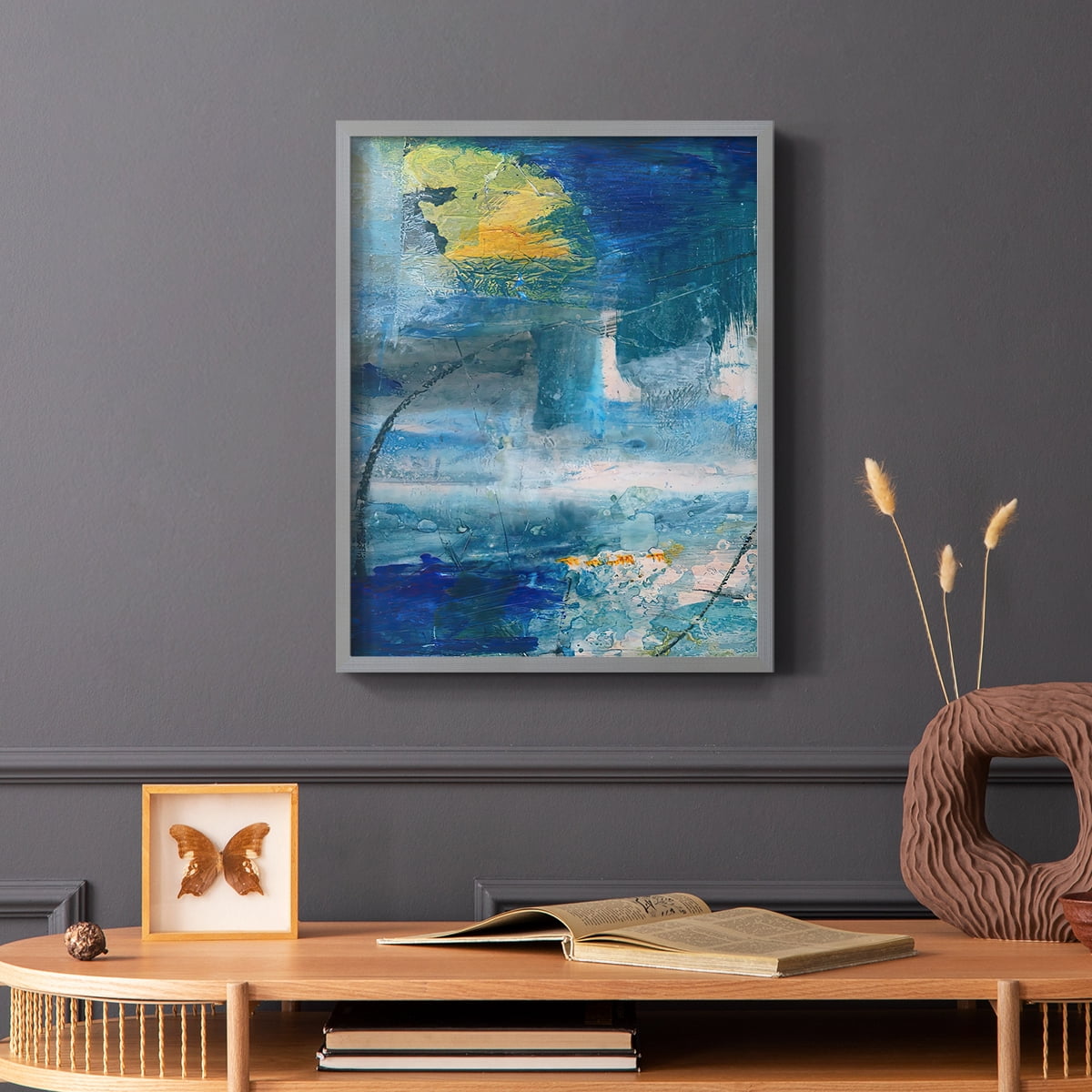 Spring Winds I in Gray Solid Wood 8 x 10 Framed Print