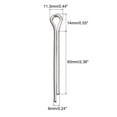 thumbnail image 2 of Unique Bargains Split Cotter Pin, 6x60mm Stainless Steel Clip Fastener Fitting Silver 8Pack, 2 of 5
