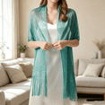 thumbnail image 5 of FCLoft Women Sparkling Shawl Wrap with Rhinestone Buckle, Lightweight Shimmer Shawl for Wedding Evening Party Bride Bridesmaid Dresses, 5 of 5