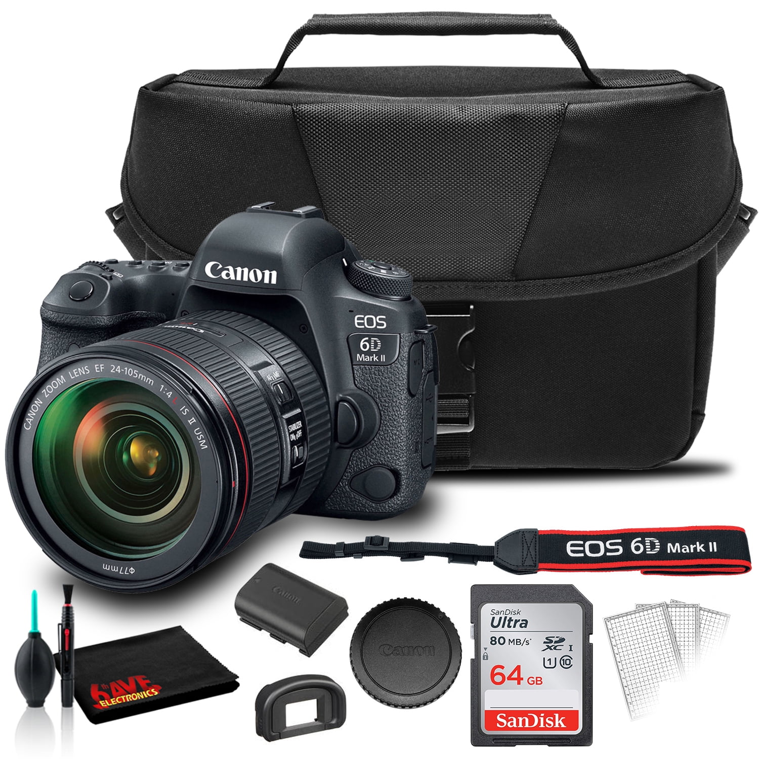 カメラ デジタルカメラ Canon EOS 6D DSLR Camera with 24-105mm f/4L Lens - Walmart.com