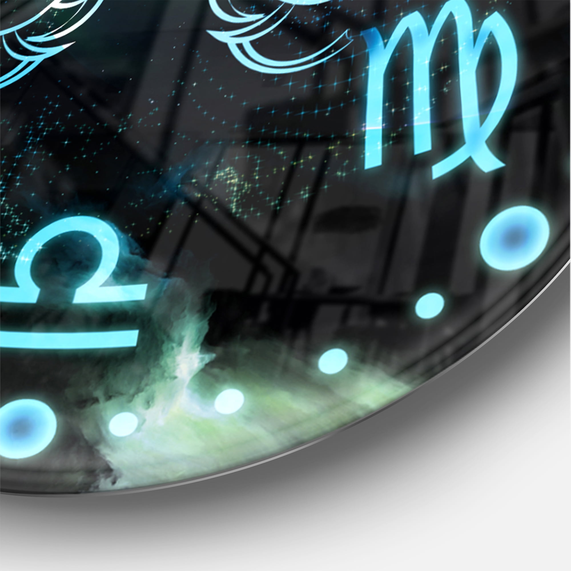 Designart 'Astrology with scarabs' Modern wall clock