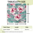 thumbnail image 2 of Reusable Floral Print Square Tablecloth with Elastic Hem, High-Quality Polyester with Waterproof Finish for 36x36 Inch Tables, Protects Tables from Spills and Stains, 2 of 6