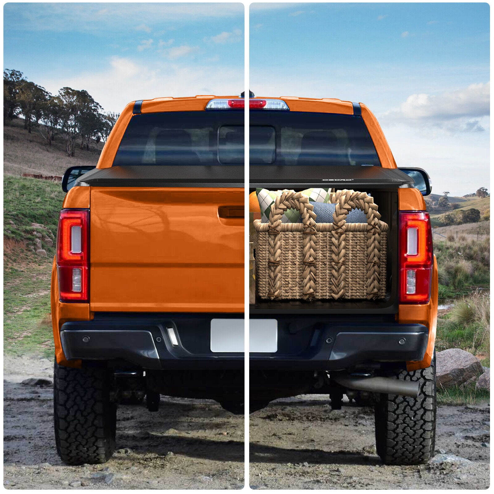 RVNI 5 Fit Roll Up Truck Bed Tonneau Cover for 2015-2022 Chevy Colorado & GMC Canyon