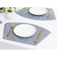 thumbnail image 6 of REGALWOVEN Set of 6 Faux Leather Placemats for Kitchen Dining Table Decor Washable Heat Resistant Table Placemats Wipeable Table Mat Light Blue 19*12in, 6 of 7