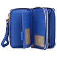 thumbnail image 3 of Julia Buxton Women's Pebble Vegan Leather Ultimate Organizer, Lagoon Blue, 3 of 4