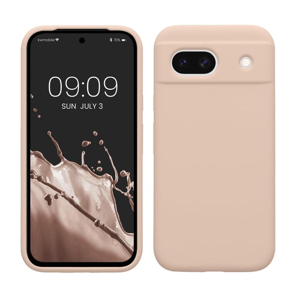 kwmobile Carcasa Compatible con Google Pixel 8a Funda - Case TPU y Silicona antigolpes - Apto Carga