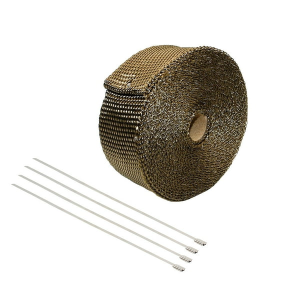 Sparsain 1.5mm x 25mm x 5mm Exhaust Heat Wrap Roll for Car Motorcycle Header Pipe