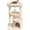 Beige, variant on Gothic Cat Tree with Coffin Bed for Indoor Cats, Small Cat Tower with Scratching Post, Modern Activity House Condo with Cradle, Kittens Cave, Black & Red